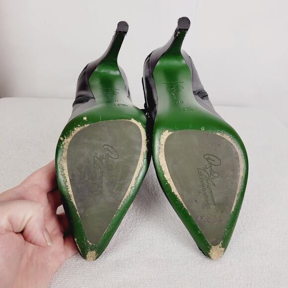 Donald J Pliner black suede pony hair stiletto ankle boot Size 7 Western glam - Picture 4 of 10